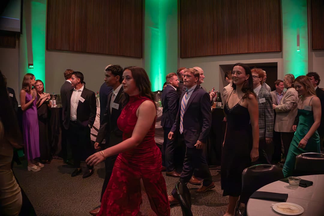 Walking in to open the evening