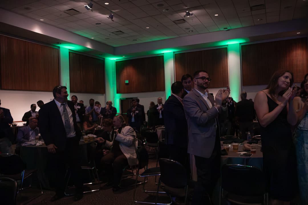 A standing ovation at McGuire Hall
