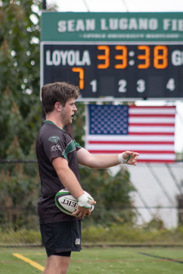 The scoreboard at Sean Lugano Field