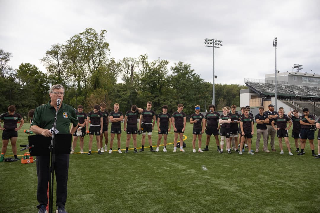 The club gathers on Lugano Field