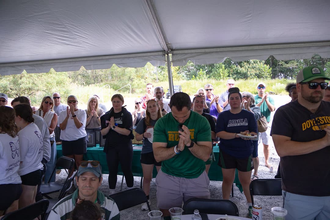 The tent rises for a standing ovation